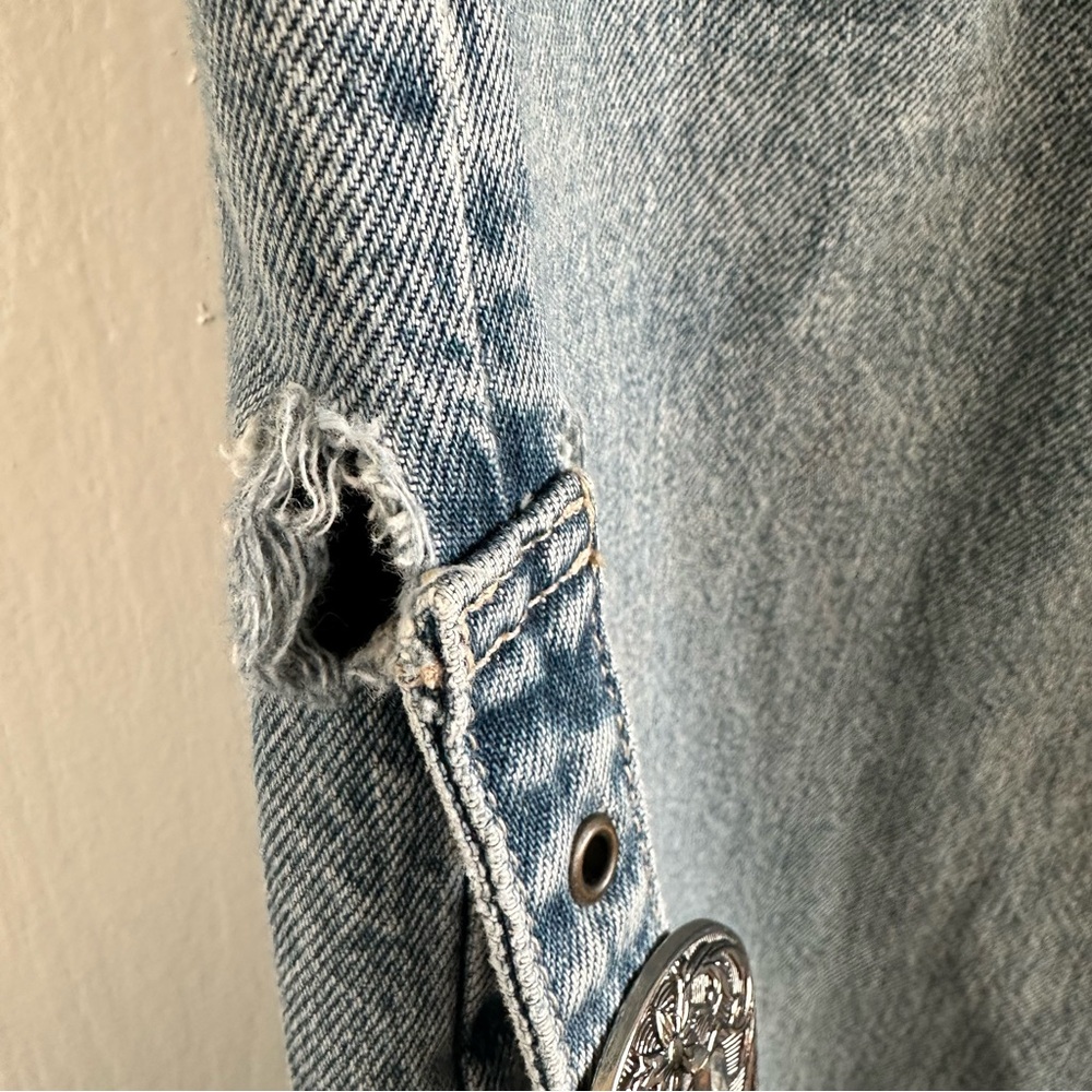 ZARA Rare Utility Cargo Jeans | Wide-Leg w/ Strap & Ring Details Size 2 - Picture 7 of 14